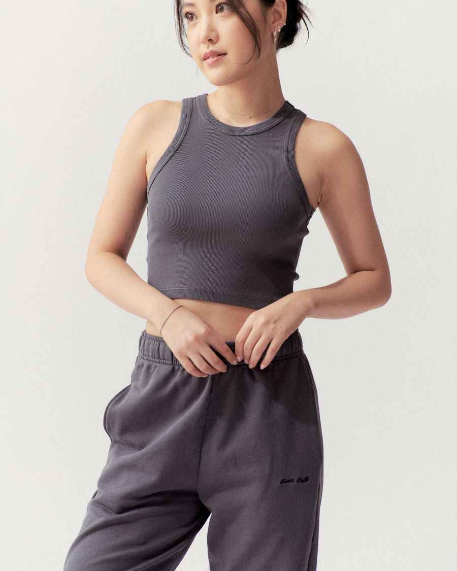 BASIC TANK - VINTAGE BLACK - Little Puffy