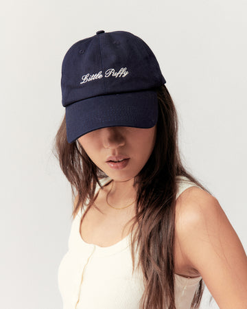 Navy Blue Hat - Little Puffy
