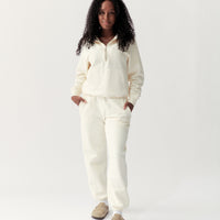 QUARTER ZIP - CREAM - Little Puffy