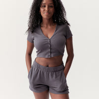 SHORTS - VINTAGE BLACK - Little Puffy
