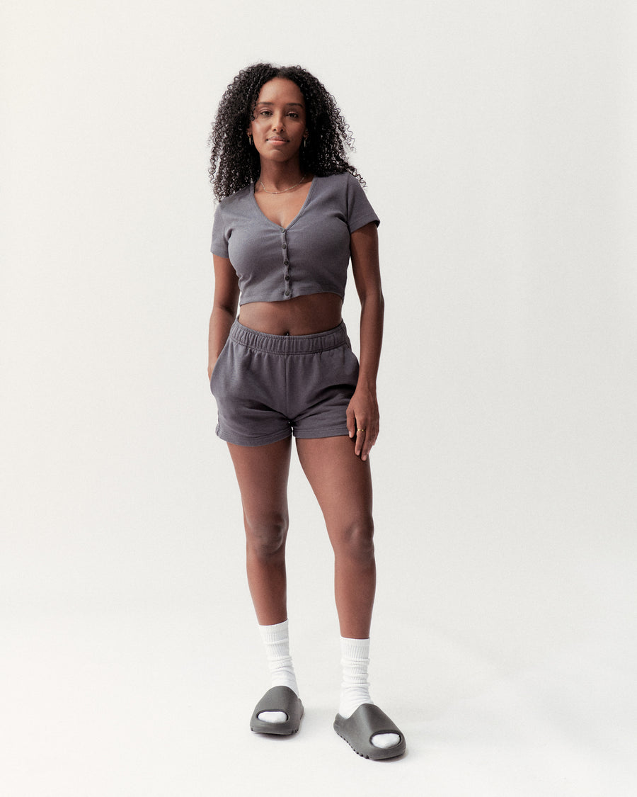SHORTS - VINTAGE BLACK - Little Puffy