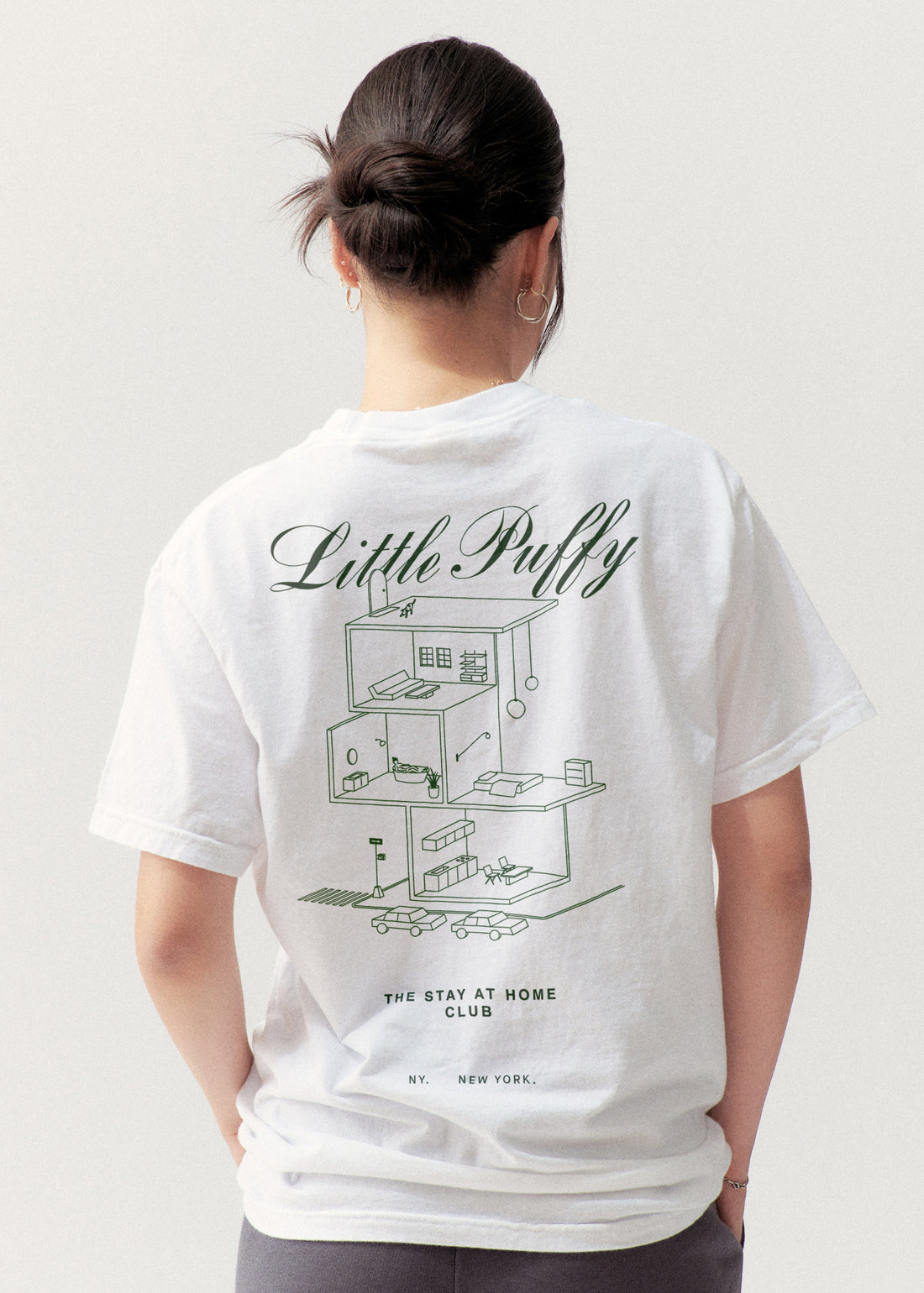 STAY AT HOME CLUB TEE - Little Puffy