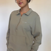 Quarter Zip Pullover + Stone