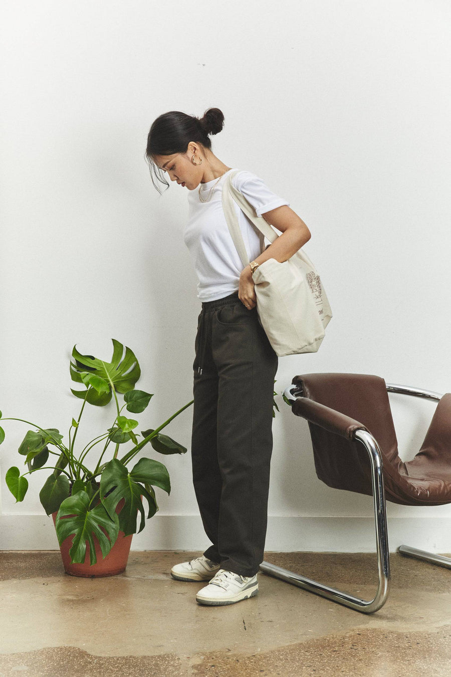 EASY TROUSERS - INK GREEN - Little Puffy