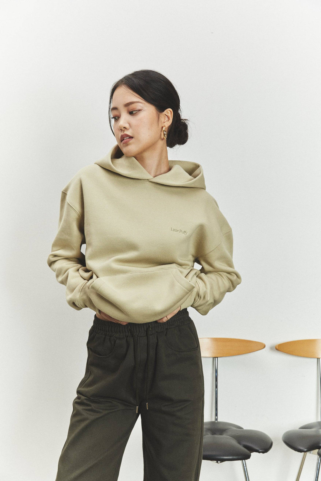 UNIFORM HOODIE - KHAKI - Little Puffy