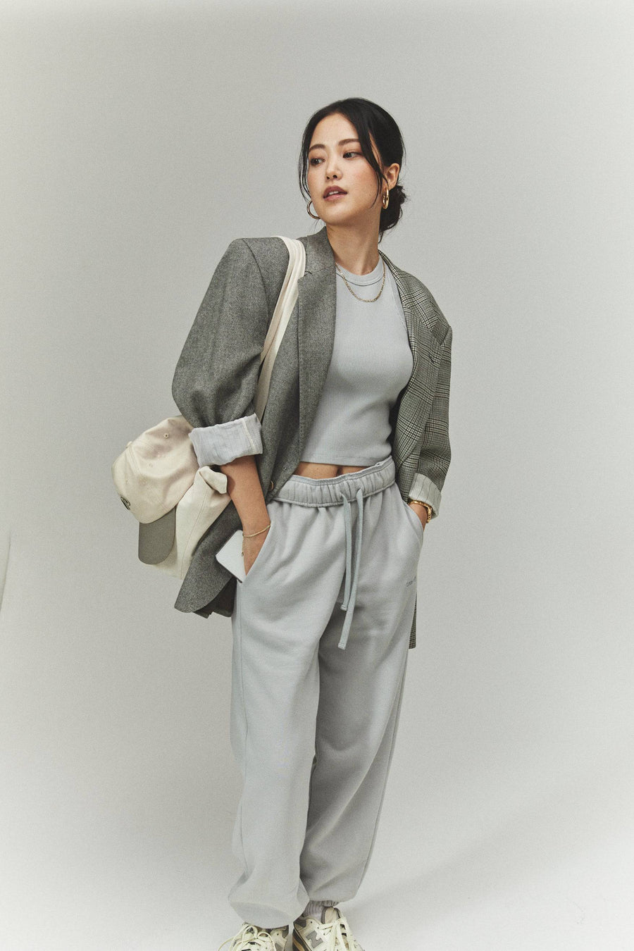 UNIFORM SWEATPANTS - FOG - Little Puffy